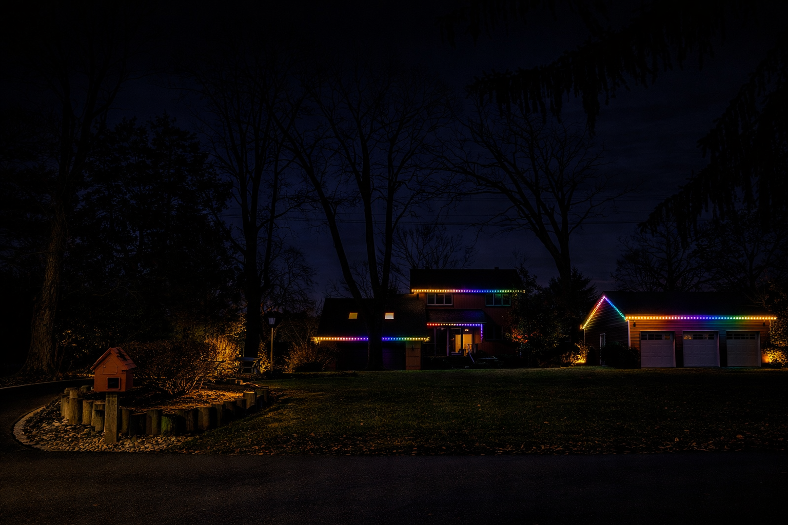 Permanent lighting on home